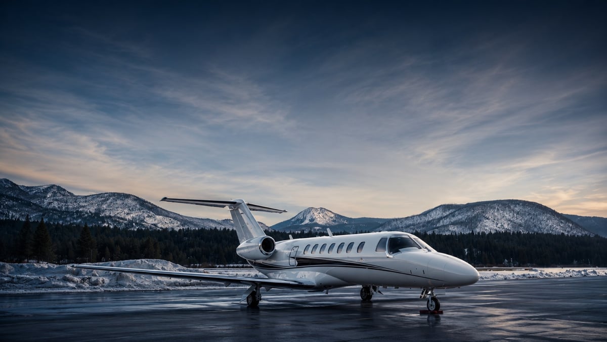 Amalfi Jets private jet on the ramp — browse the full fleet by category.